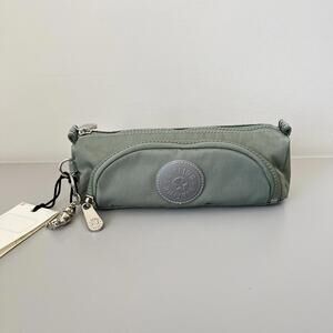 Kipling Cute Pencil Pouch Deep Algal with Monkey Charm NWT